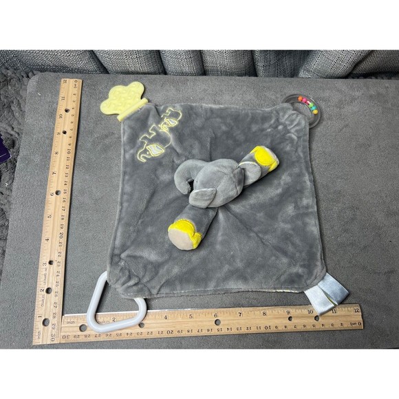 Stephan Baby Elephant Security Blanket Gray Lovey Teether Rattle Toy 2017 8” In - Picture 11 of 11